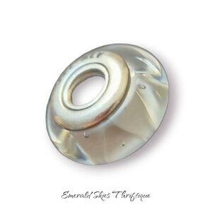 Pandora maurano white glass‎ charm